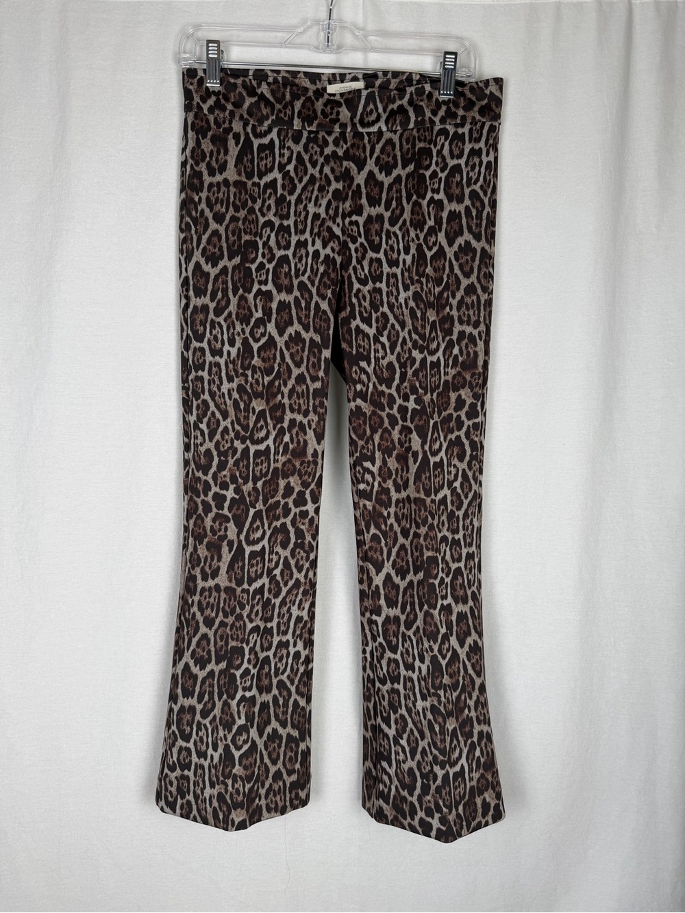 Avenue Montaigne Leo Leopard Print Kick Flare Pants Size 6